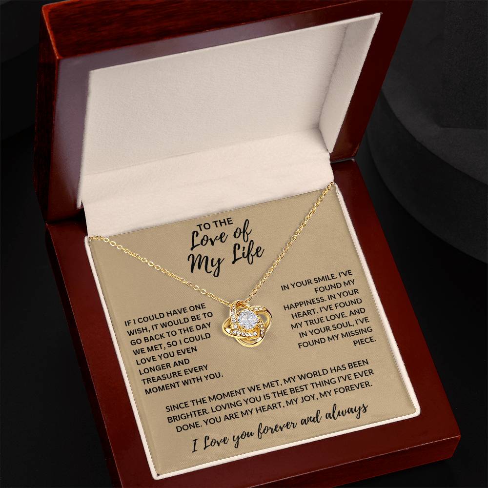 Give the Perfect Gift to the Love of Your Life | Love Knot Pendant and Message Card MBB088