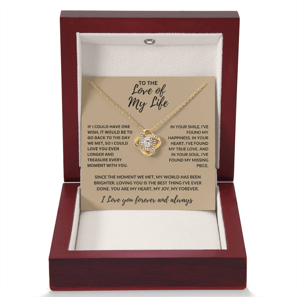 Give the Perfect Gift to the Love of Your Life | Love Knot Pendant and Message Card MBB088