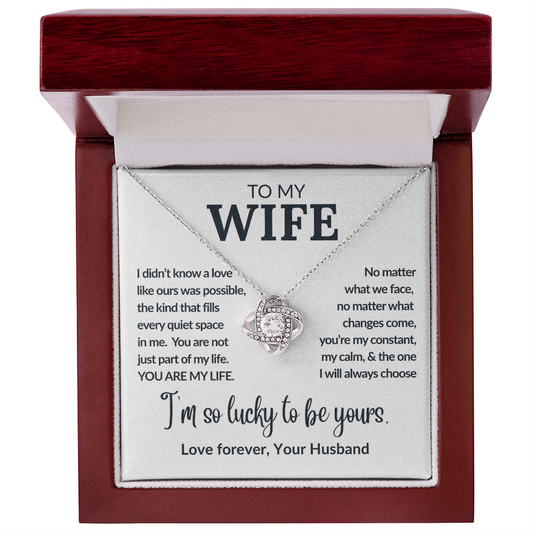 Gift to My Wife, I am So Lucky to Be Yours