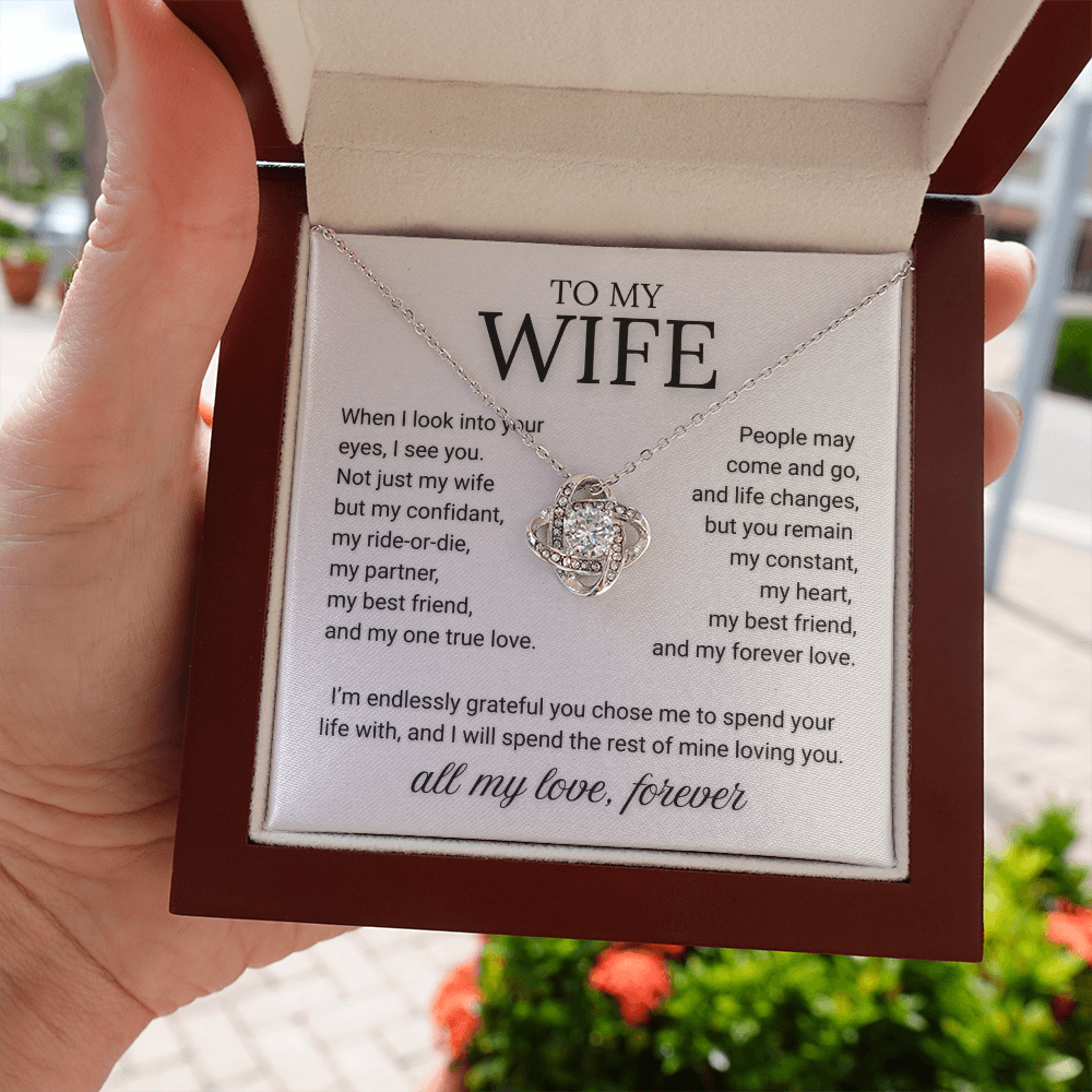 To My Wife, My Love, Stunning Necklace and Message Card A Gift To Make Every Day Special