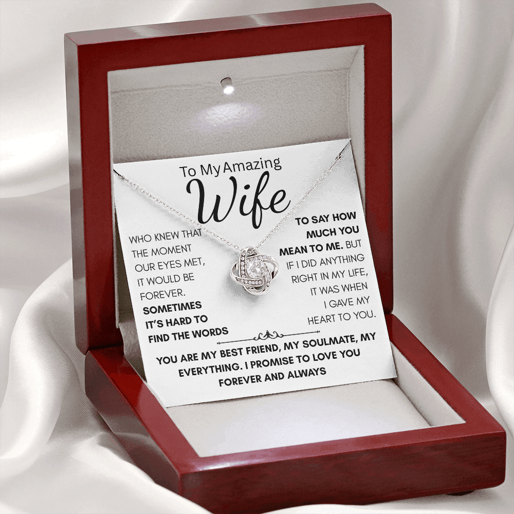 Your Wife, Your Best Friend, Your Forever, this gift reminds her every day how much you love her.