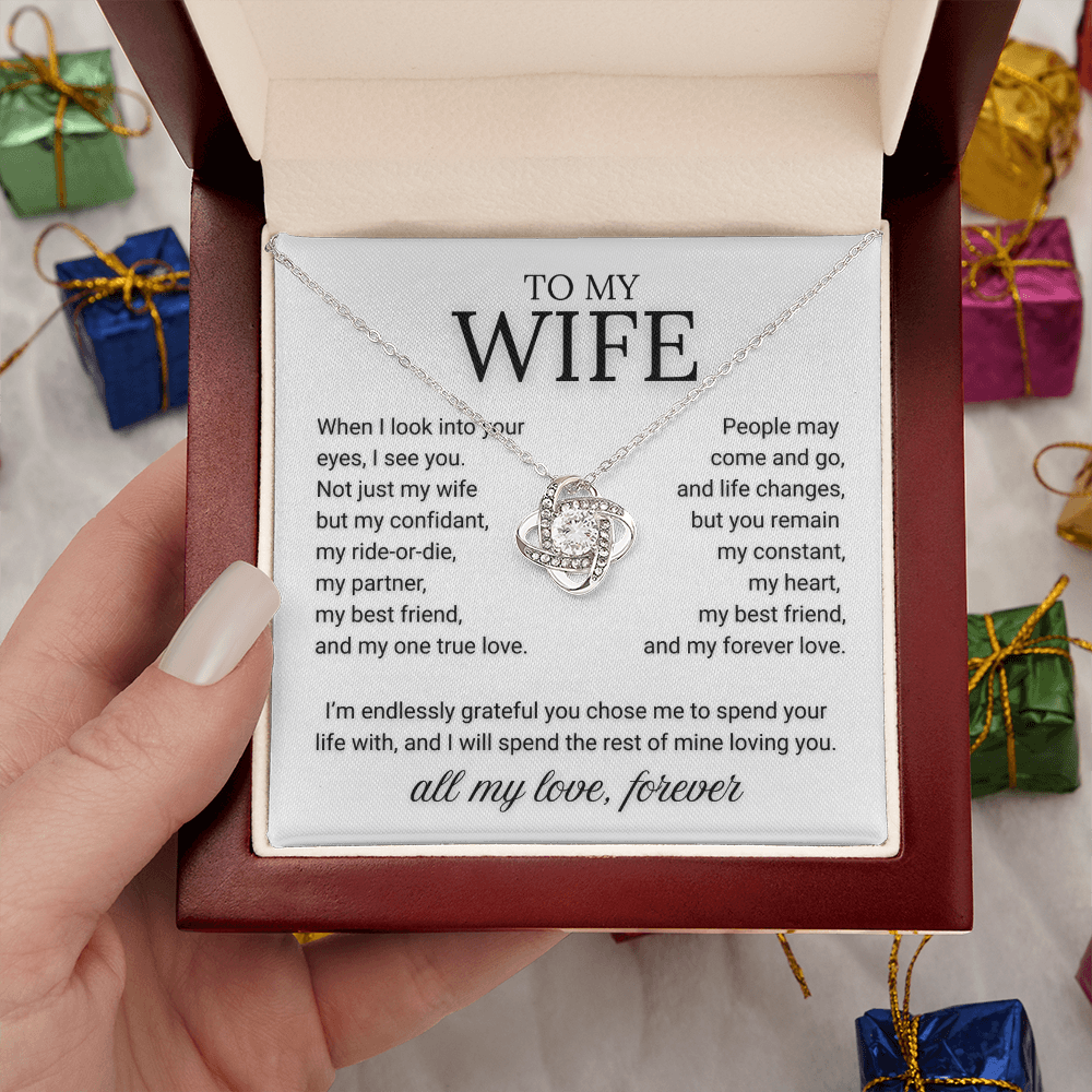 To My Wife, My Love, Stunning Necklace and Message Card A Gift To Make Every Day Special