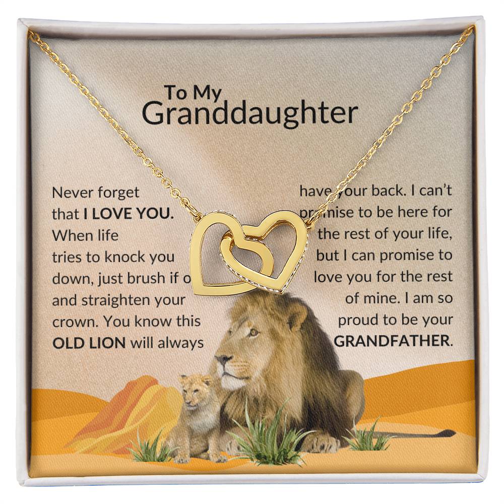 I Love You Granddaughter This Old Lion Has Your Back, Love Grandfather.