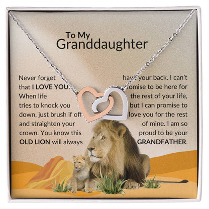 I Love You Granddaughter This Old Lion Has Your Back, Love Grandfather.