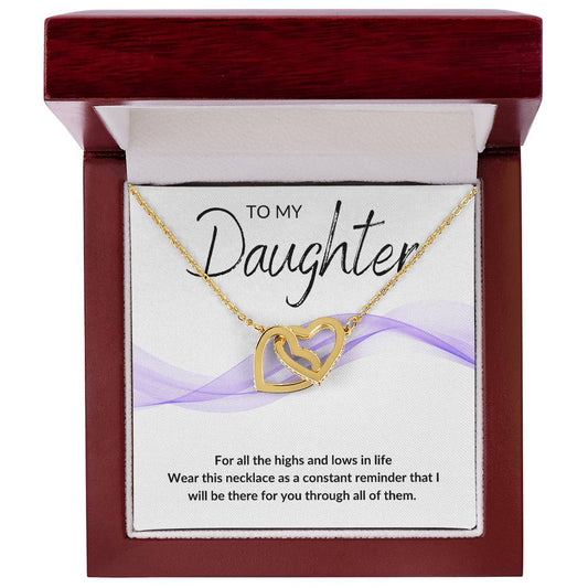 Interlocking Hearts Necklace | Daughter Gift | Dad Daughter Gift | Mom Daughter Gift | Granddaughter Gift - BespokeBliss