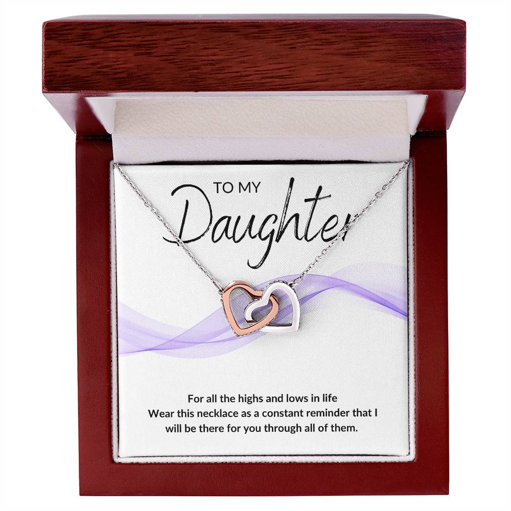 Interlocking Hearts Necklace | Daughter Gift | Dad Daughter Gift | Mom Daughter Gift | Granddaughter Gift - BespokeBliss