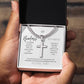 Badass Boyfriend Artisan Cross Necklace on Cuban Chain Gift | Boyfriend Gift Anniversary Birthday - BespokeBliss