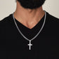 Badass Boyfriend Artisan Cross Necklace on Cuban Chain Gift | Boyfriend Gift Anniversary Birthday - BespokeBliss