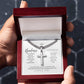 Badass Boyfriend Artisan Cross Necklace on Cuban Chain Gift | Boyfriend Gift Anniversary Birthday - BespokeBliss