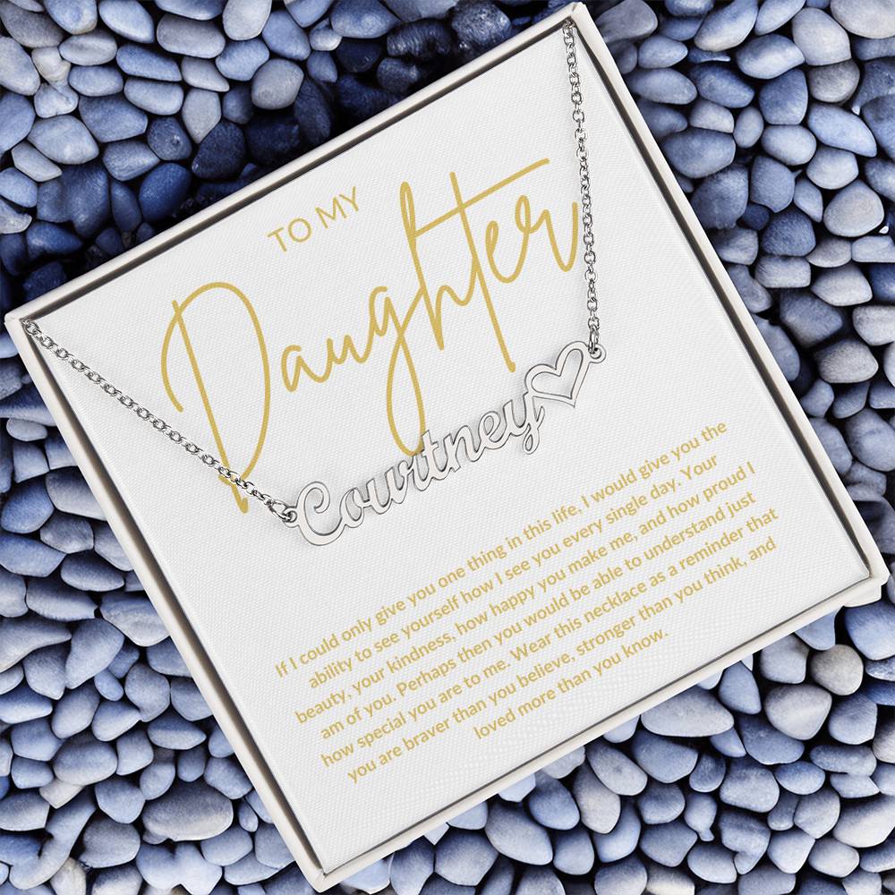 Daughter Necklace | Name Necklace | Gift to Daughter | Gift from Mom | Gift From Dad - BespokeBliss