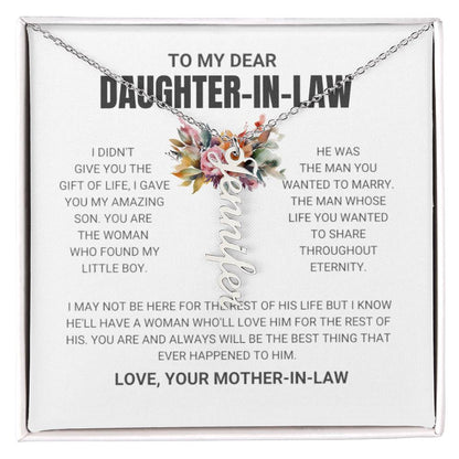 My Dearest Daughter In Law, Love Your Mother In Law | Name Necklace