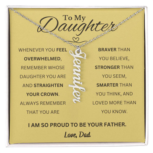 To My Daughter, Whenever You Feel Overwhelmed, Love Dad