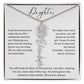 Personalized, Birth Flower Necklace Message Card, Daughter All My Love MBB084