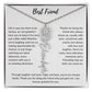 To My Best Friend, Life is Way To Short | Personalized Birth Month Name Necklace & Message Card