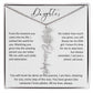Personalized, Birth Flower Necklace Message Card, Daughter All My Love MBB084