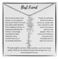 To My Best Friend, Life is Way To Short | Personalized Birth Month Name Necklace & Message Card