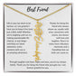 To My Best Friend, Life is Way To Short | Personalized Birth Month Name Necklace & Message Card