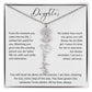 Personalized, Birth Flower Necklace Message Card, Daughter All My Love MBB084