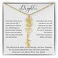 Personalized, Birth Flower Necklace Message Card, Daughter All My Love MBB084
