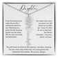 Personalized, Birth Flower Necklace Message Card, Daughter All My Love MBB084