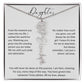 Personalized, Birth Flower Necklace Message Card, Daughter All My Love MBB084