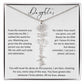 Personalized, Birth Flower Necklace Message Card, Daughter All My Love MBB084