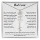 To My Best Friend, Life is Way To Short | Personalized Birth Month Name Necklace & Message Card