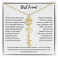 To My Best Friend, Life is Way To Short | Personalized Birth Month Name Necklace & Message Card