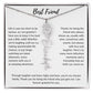 To My Best Friend, Life is Way To Short | Personalized Birth Month Name Necklace & Message Card