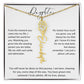 Personalized, Birth Flower Necklace Message Card, Daughter All My Love MBB084