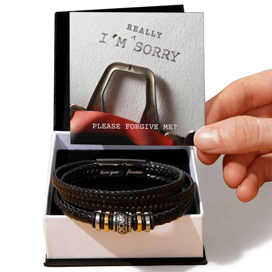 I'M  REALLY  Sorry - Please Forgive Me | For Him, I Love You Bracelet for Men