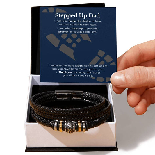 Love You - Stepped Up Dad Bracelet