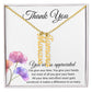 Personalized Thank you Necklace | Volunteer Gift |Introducing the perfect heartfelt thank-you | exquisite Personalized Name Necklace! 🎁 - BespokeBliss