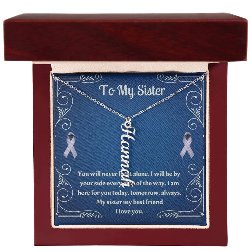 Personalized Up to 4 Names: We Are In This To Fight Together Sister I Love You Necklace
