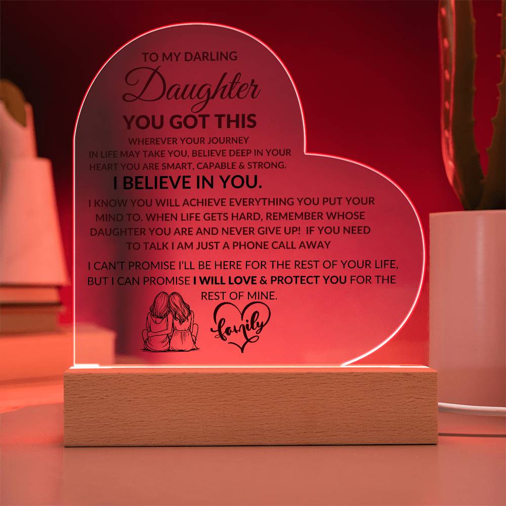 Darling Daughter YOU GOT THIS Acrylic Night Light