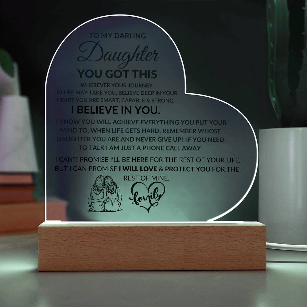 Darling Daughter YOU GOT THIS Acrylic Night Light