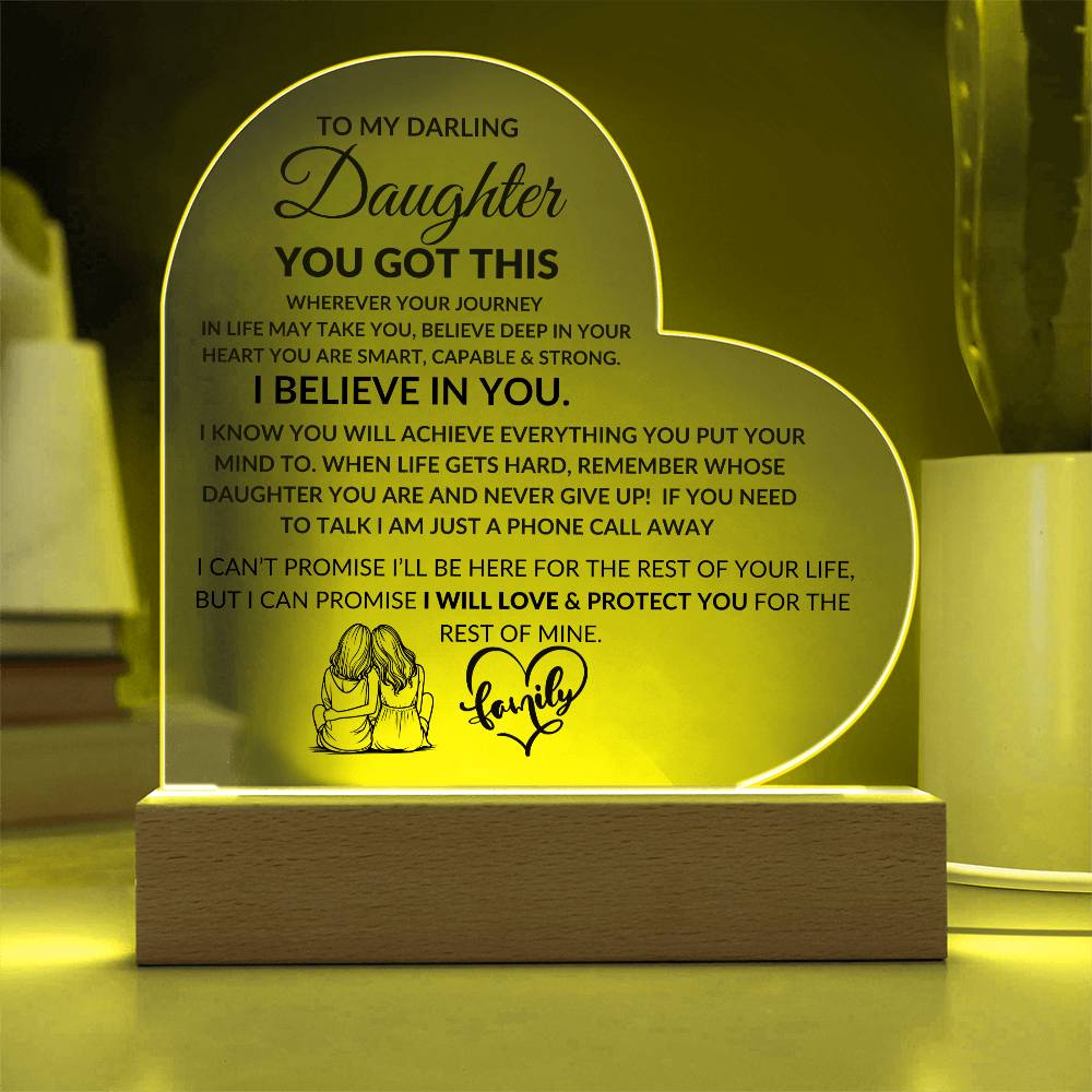 Darling Daughter YOU GOT THIS Acrylic Night Light