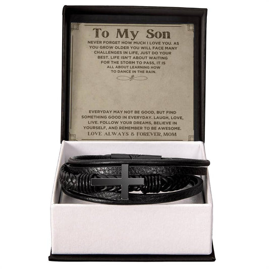 Son Never Forget How Much You Are Loved, Love Mom | Bracelet