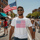 American grit, grind, and greatness  Tee. Celebrate the 250 Year birthday with this unique flag tshirt design.