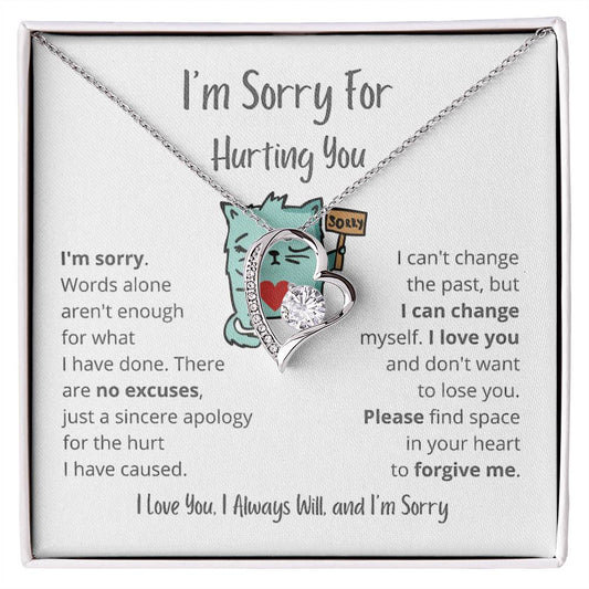 I am SO SORRY Love, Heart, Necklace