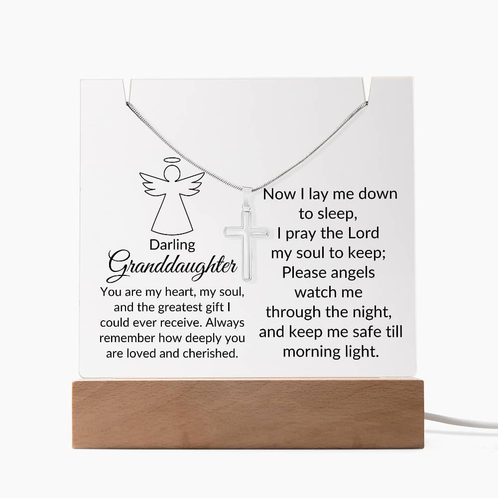 Darling Granddaughter Angels Watch Classic Nighttime Prayer Acrylic Night Light