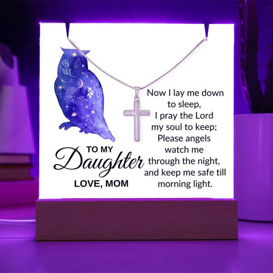 Daughter, Sleep Tight, Love Mom, Gorgeous Acrylic Night light