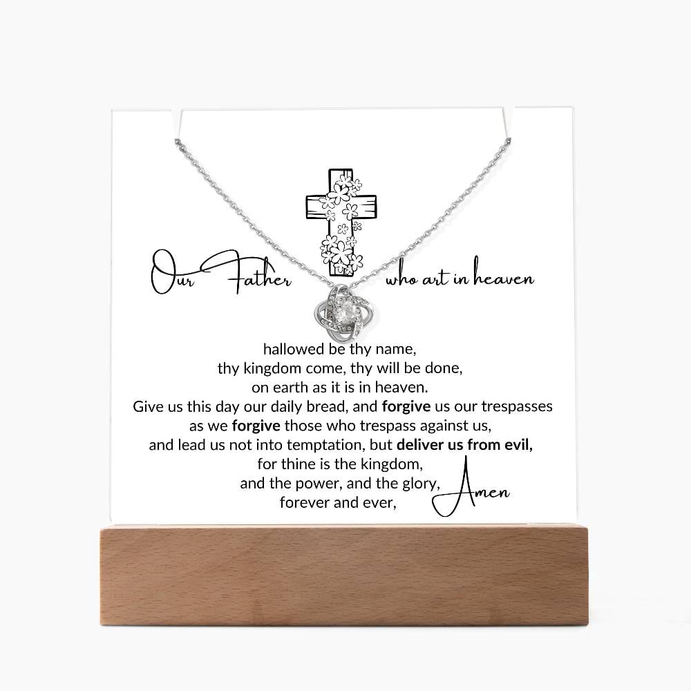 The Lords Prayer, keepsake Love Knot and Night Light Acrylic