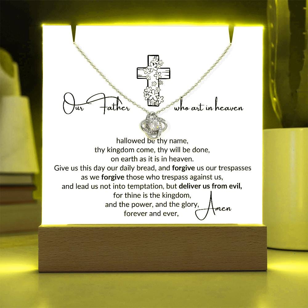 The Lords Prayer, keepsake Love Knot and Night Light Acrylic