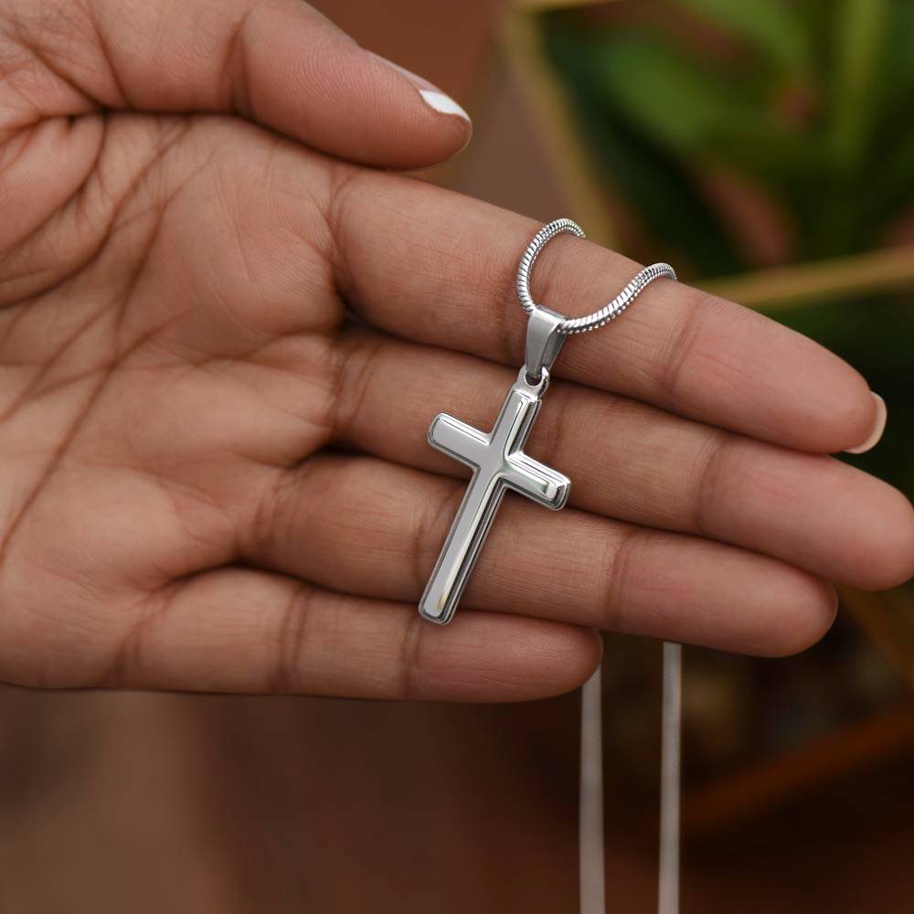 Stunningly Simple Cross | Friend Gift | Inspirational Still I Rise Cross Necklace - BespokeBliss