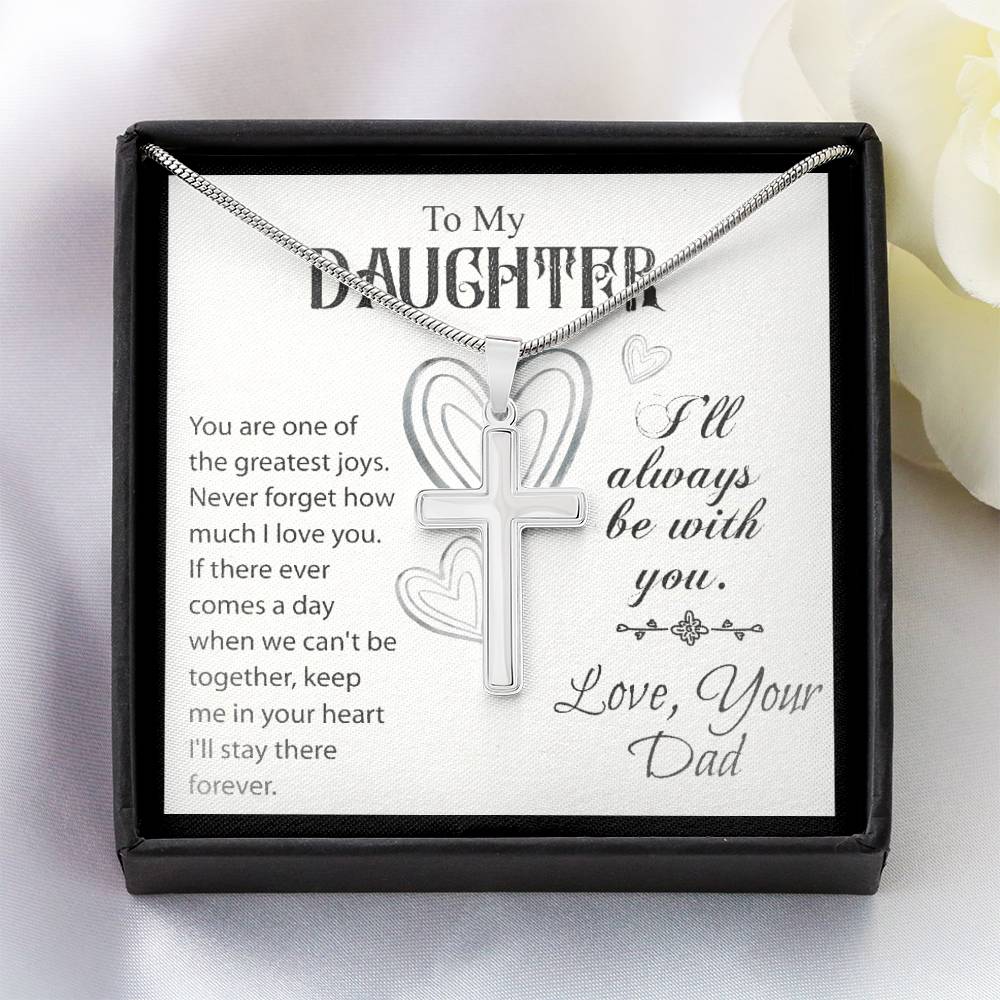 Daughter, Love Your Dad, Hearts and Faith Necklace