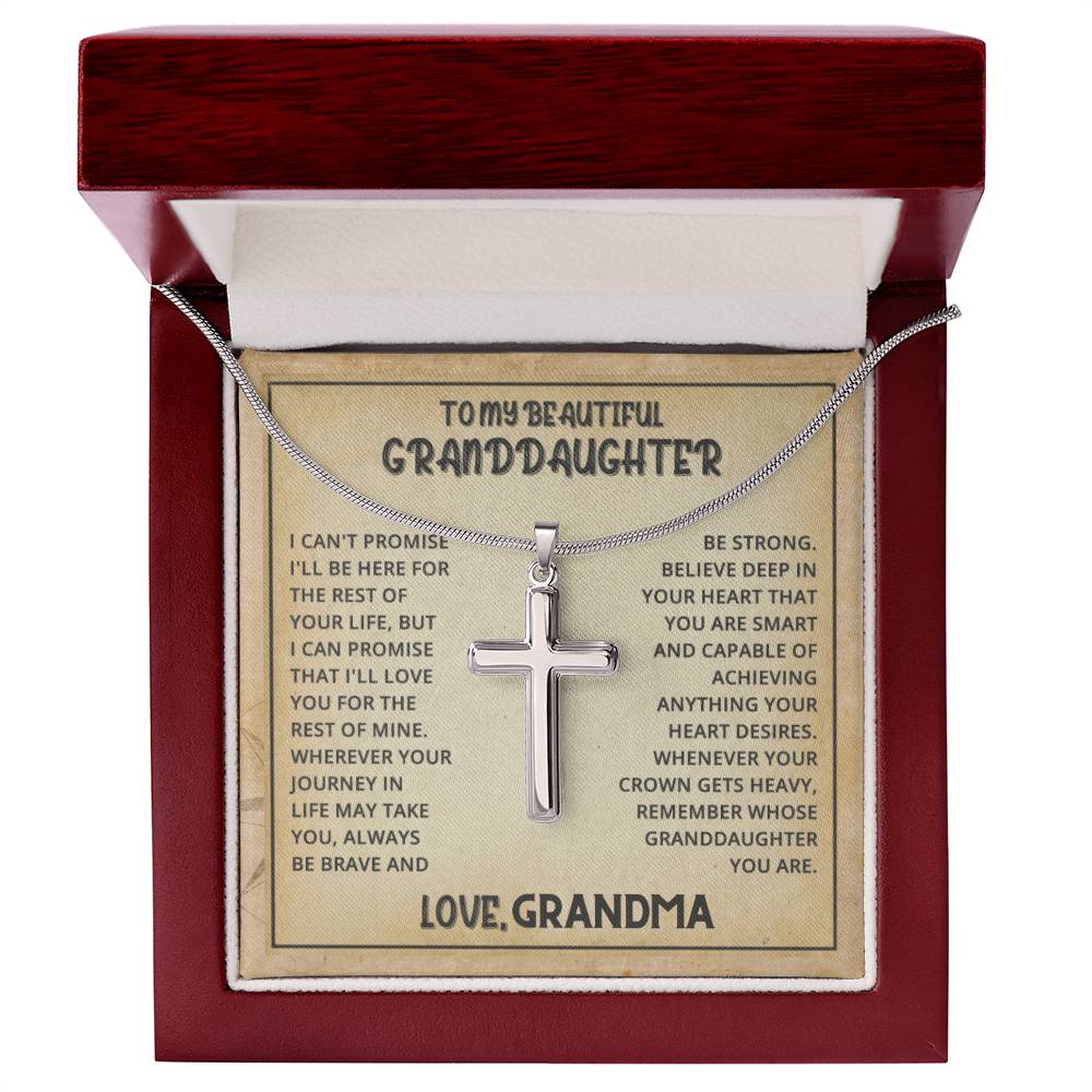 Beautiful Cross, Necklace and Message Card Gift for Grandchild.
