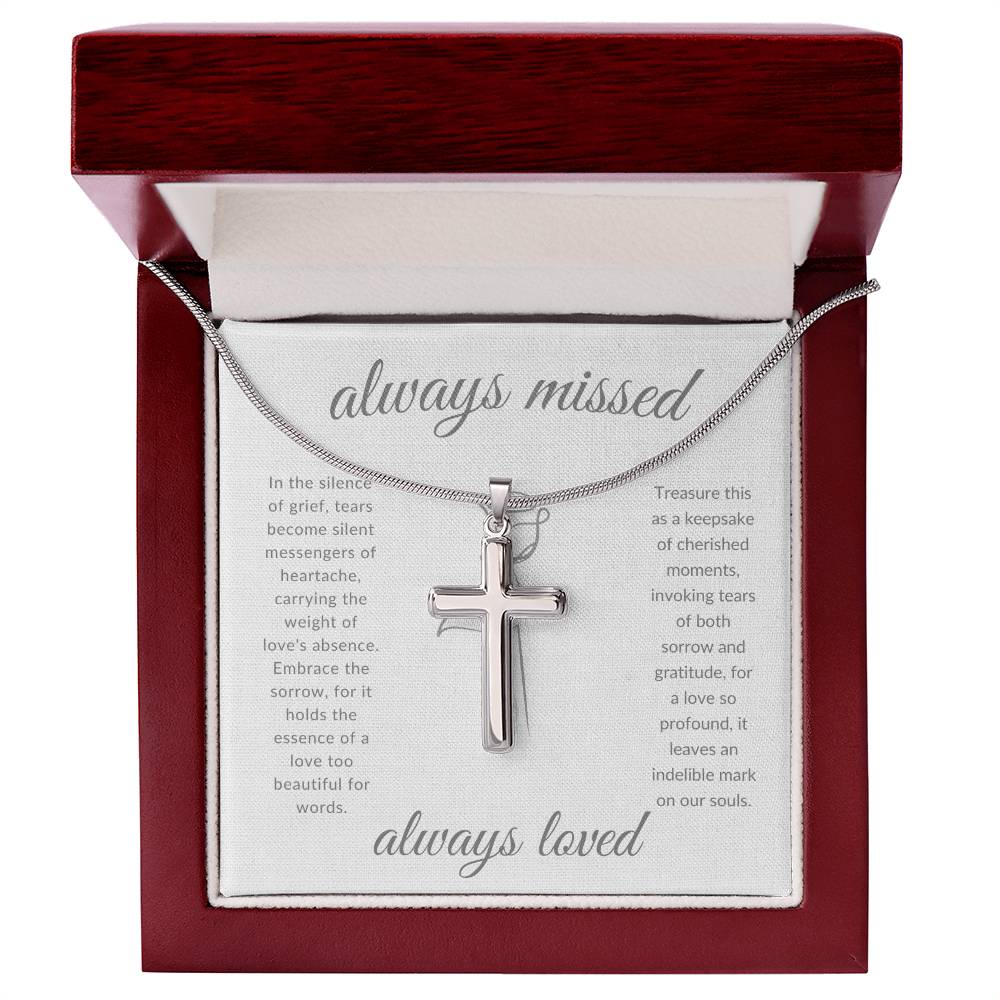 Faith in the Cross Necklace | In Memoriam | Loss of A Spouse | Loss of a Parent | Sympathy Gift - BespokeBliss