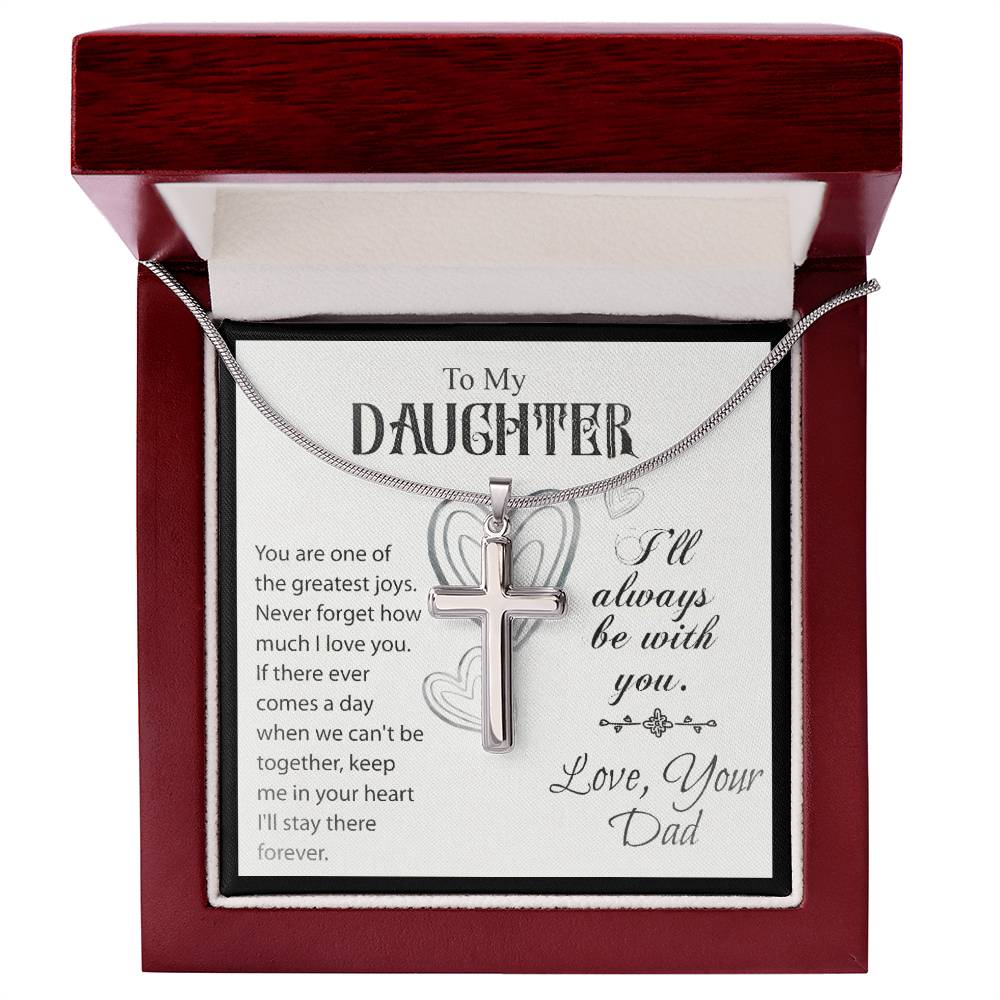 Daughter, Love Your Dad, Hearts and Faith Necklace
