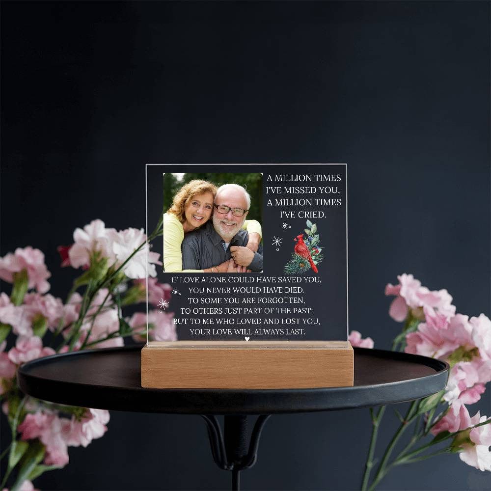 Memorial Acrylic Night Light Personalized Memory Plaque